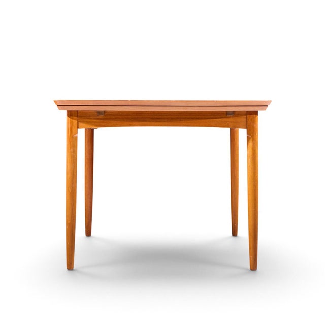 Mid 20th Century Kurt Østervig Style Mid Century Danish Teak Hidden Leaf Dining Table For Sale - Image 5 of 10