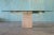 Vintage Italian Travertine Stone & Brass Dining Table Post Modern Artedi For Sale - Image 4 of 10