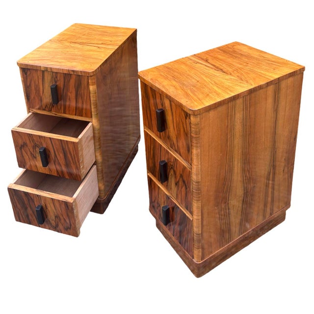 Art Deco Bedside Cabinets, 1930s, Set of 2 For Sale - Image 4 of 10