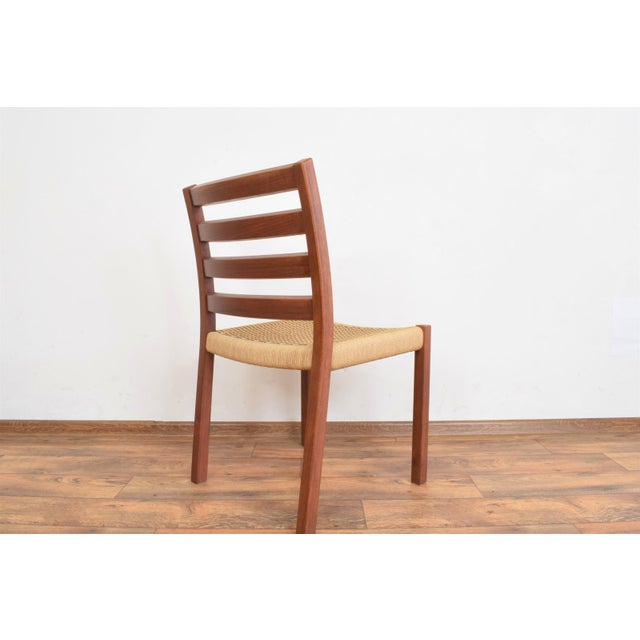 Brown Mid-Century Modern Danish Teak Dining Chair by Niels O. Møller for J.L. Møllers, 1960s For Sale - Image 8 of 12