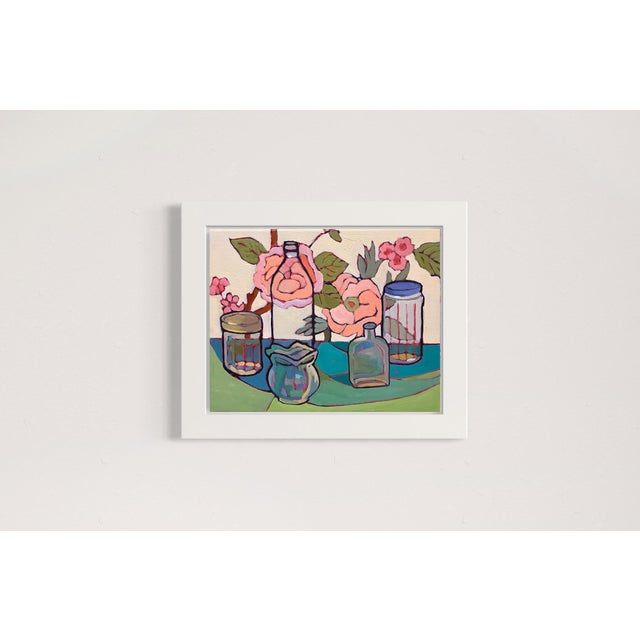 Garden Echoes is a still life painting that explores the gentle layering of light, color, and form. Soft pastel florals...