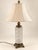Vintage French Neoclassical Illuminated Crystal Table Lamp With Cream Bell Shade For Sale - Image 4 of 8