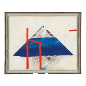 1960s Modern Abstract Gouache Painting by James Coignard, Framed