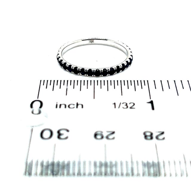 Natural Blue Sapphire Ring 6.5 14k W Gold 0.66 TCW Certified For Sale - Image 14 of 15