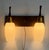 Mid-Century Modern 1960s Mid Century Modern Rosewood & Fluted Glass Double Wall Sconce For Sale - Image 3 of 3