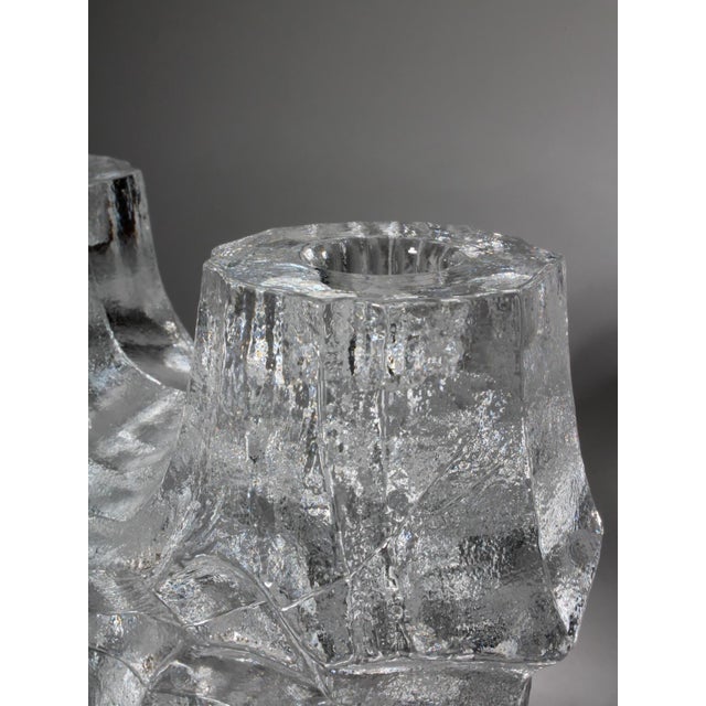Brutalist Crystal Candleholder by Christer Sjögren, 1960s For Sale - Image 4 of 6