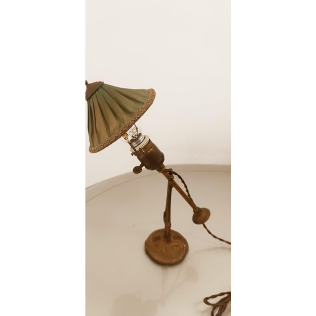 Metal Antique Adjustable Table Lamp For Sale - Image 7 of 15