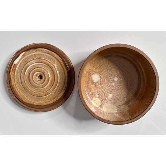 Modernist Studio Ceramic Art Pot with Lid by Helma Klett, Germany, 1960s For Sale - Image 11 of 12