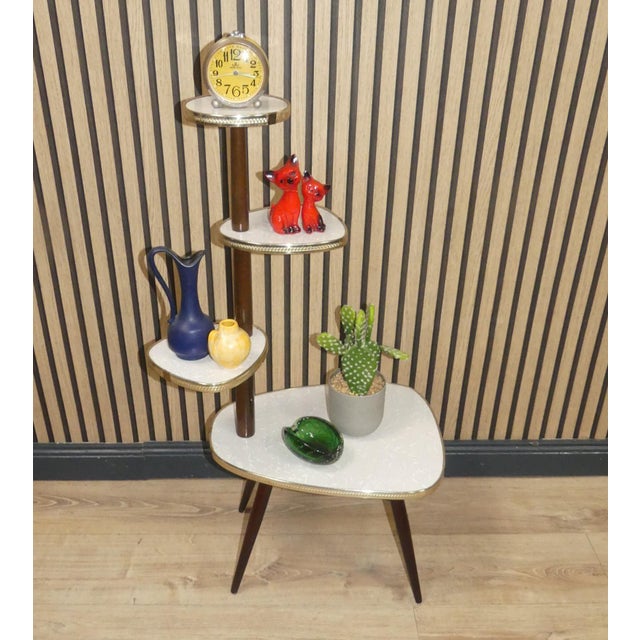 Flower Bench in Formica Gray, 1950s For Sale - Image 6 of 10