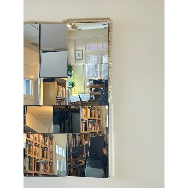 1970s Neal Small Style Large Faceted "Slopes" Wall Mirror For Sale In Baltimore - Image 6 of 6