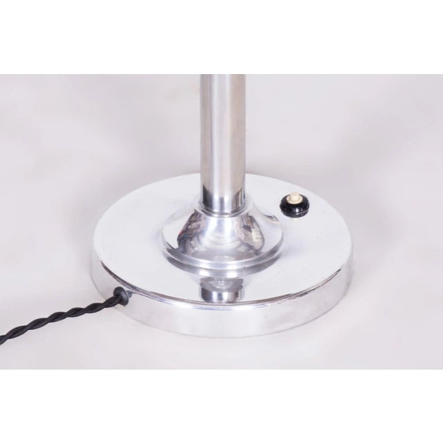 Bauhaus Bauhaus Table Lamp in Nickle-Plated Steel attributed to Franta Anýž, 1920s For Sale - Image 3 of 10