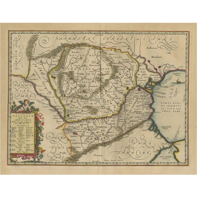 Antique Map of Romania and Bulgaria Centered on the Danube River For Sale - Image 6 of 6