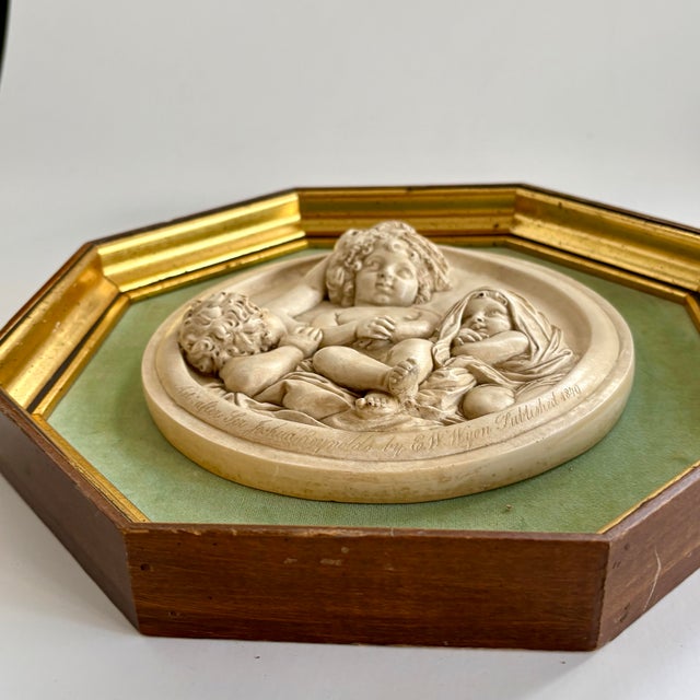 1950s 1950s Sungott Art Studios "The Infant Academy" Framed Classical Relief Plaque For Sale - Image 5 of 11