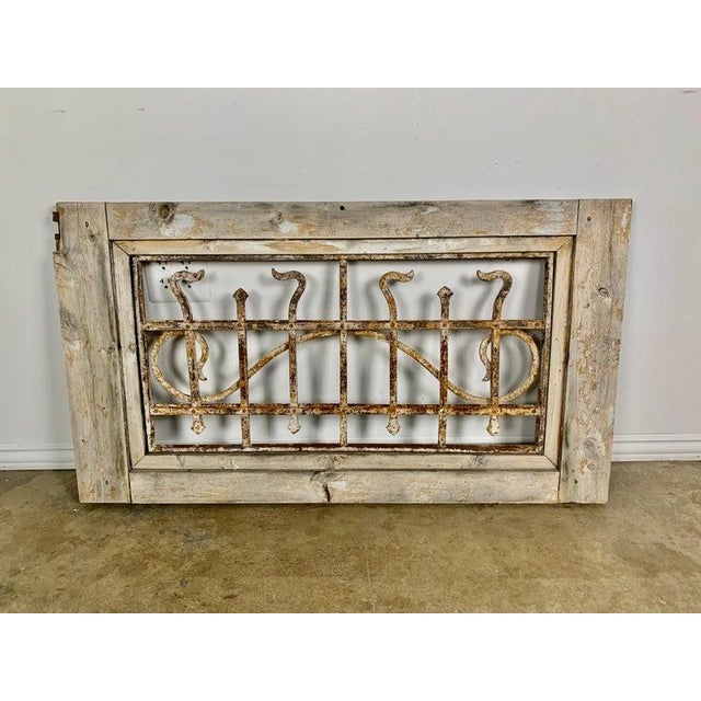 Wood 19th Century Wood & Wrought Iron Panel For Sale - Image 7 of 14