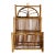 Vintage Scorched Bamboo Hanging Magazine Rack For Sale