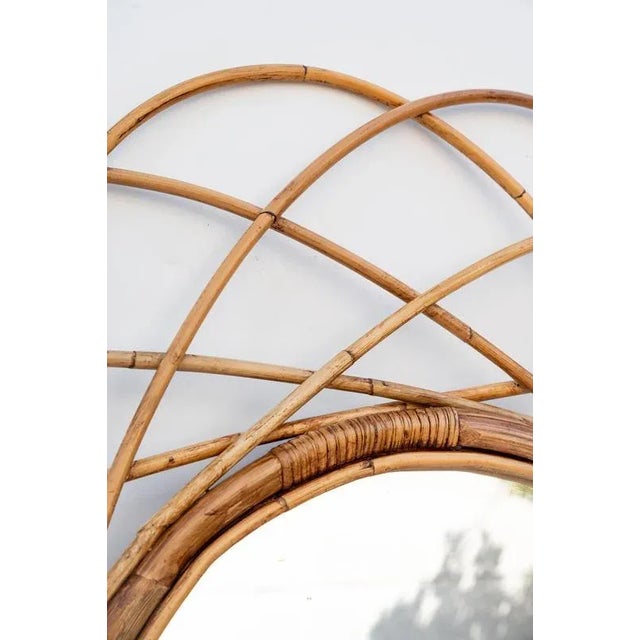Vintage Bamboo Mirror, 1970s For Sale - Image 6 of 9