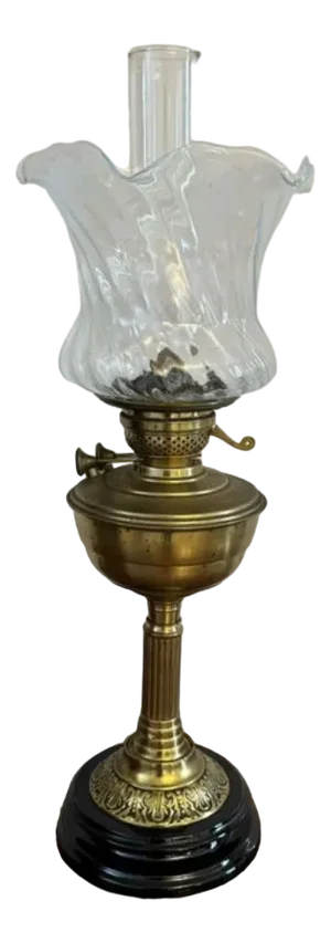 PAntique Edwardian Oil Lamp, 1900