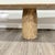 Italian Custom Marble Cocktail Table With Travertine Walnut Legs For Sale - Image 3 of 6