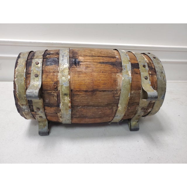 Antique 19th Century Naval Merchantman Grog Barrel With Iron Bale Handle For Sale - Image 10 of 10