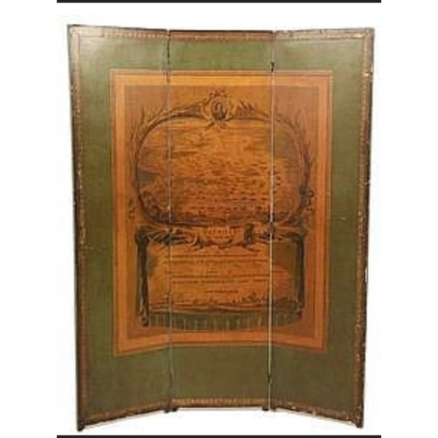 Wood Vintage French Three-Panel Folding Screen – Battle of Rocroi, C. 1920s For Sale - Image 7 of 7