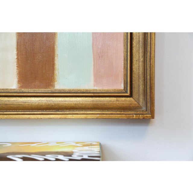 Original Framed Abstract Painting in Vintage Gold Frame For Sale - Image 12 of 17
