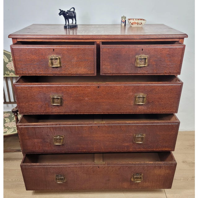 Edwardian Chest of Drawers in Oak, 1910s For Sale - Image 18 of 18
