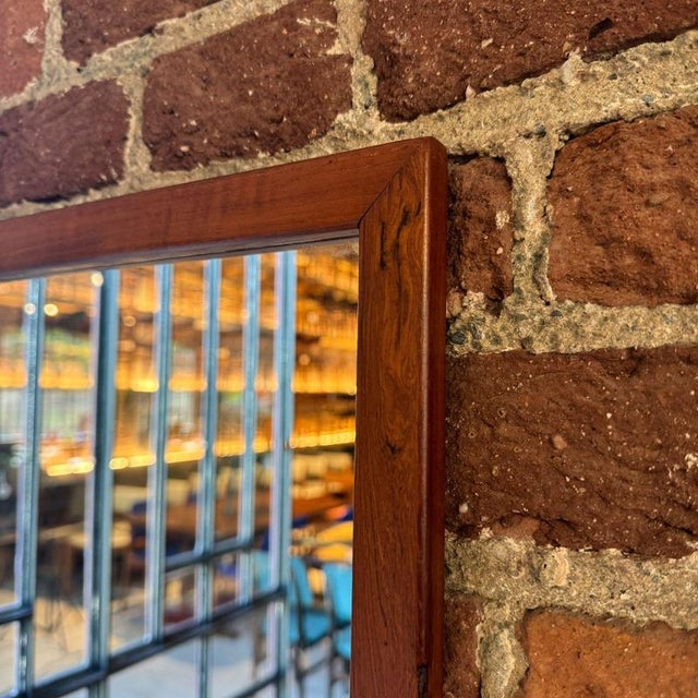 Vintage Danish Rectangular Teak Mirror, 1960s For Sale - Image 3 of 7