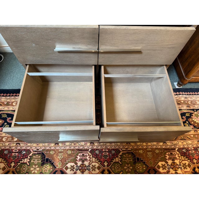 Crate & Barrel Charlie Zagaroli for Crate & Barrel Covert Grey Secretary Desk + File Cabinet For Sale - Image 4 of 12