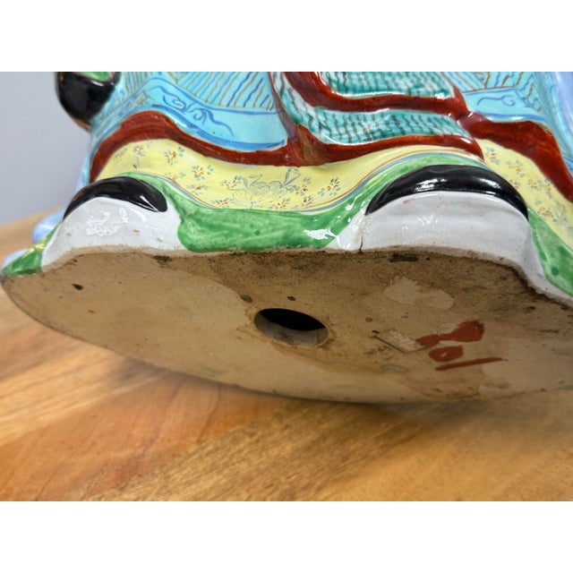 Vintage Chinese Ceramic Figure of Lu Xing For Sale - Image 4 of 12