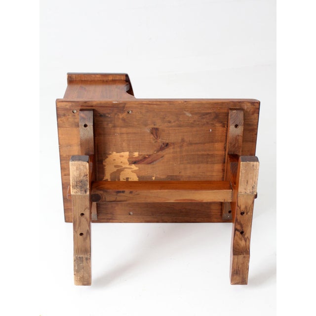 Vintage Pine Gallery End Table With Drawers For Sale - Image 14 of 15