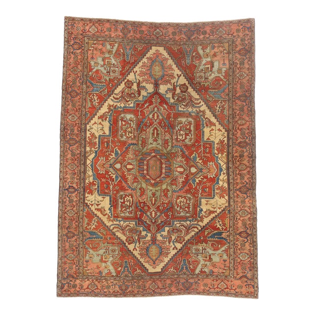 Late 19th Century Persian Serapi Rug, 09'02 X 12'09 For Sale