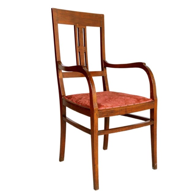 Brown Austrian Walnut Armchairs by Josef Hoffmann for Wiener Werkstätte For Sale - Image 8 of 8