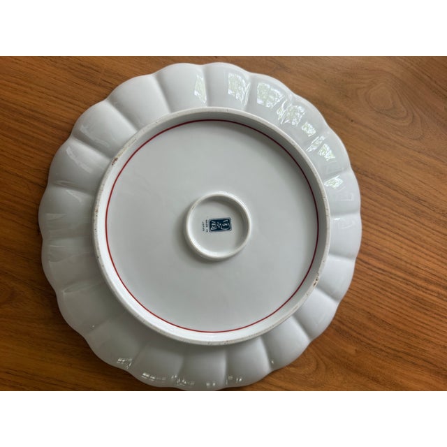 Vintage Japanese Imari Porcelain Scalloped Charger Plate For Sale - Image 4 of 5