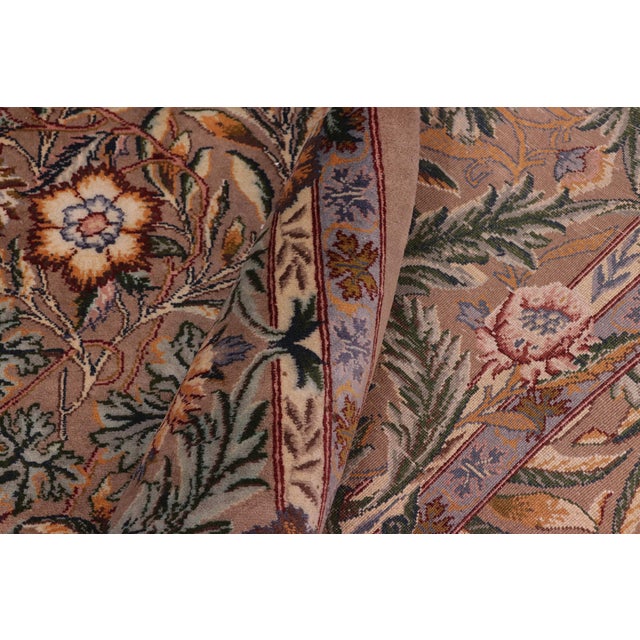 Textile Shabby Chic Pak-Persian Brown/Green Wool Rug - 8'2'' X 10'10'' For Sale - Image 7 of 9