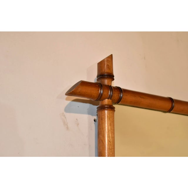 Late 19th Century Faux Bamboo Wall Mirror For Sale - Image 4 of 8