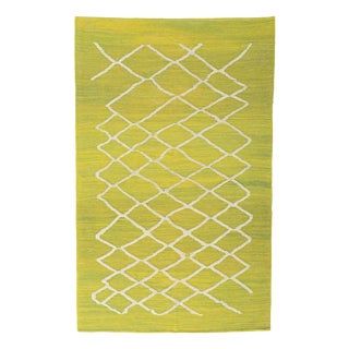 Handwoven Kilim Modern Pattern Rug For Sale
