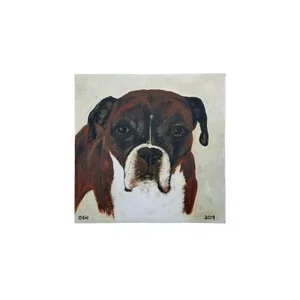 “Ollie” Giclee Print of an Oil Portrait of a Boxer by Linda Brush -