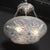 Metal Art Deco Frosted Glass Floral Cubist Chandelier W/ Chrome Fittings Signed Degué For Sale - Image 7 of 18