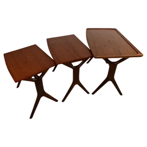 Teak Nesting Tables by Johannes Andersen for CFC Silkeborg, 1960s, Set of 3