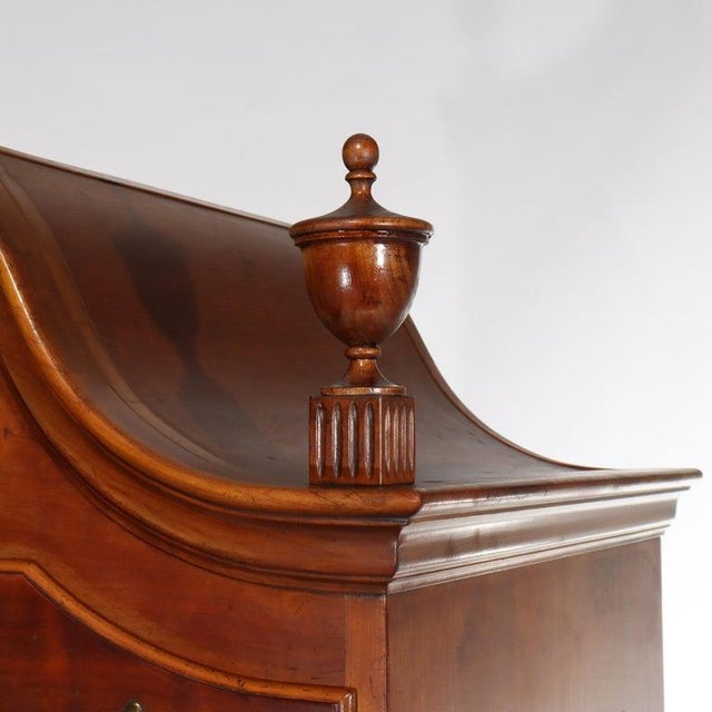 Antique Kindel Queen Anne Style Cherry 11 Drawer Chest With Carved Shell C1930 For Sale - Image 11 of 18