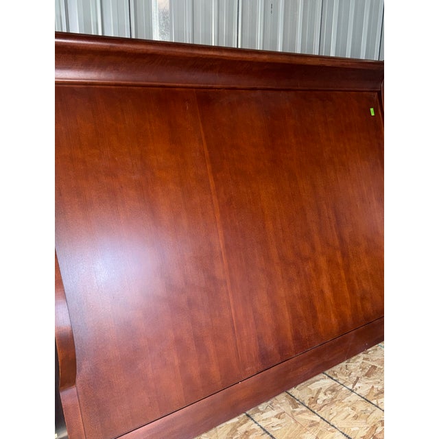 Thomasville Impressions Collection Martinique / Louis Philippe Wooden Sleigh Bed Frame For Sale - Image 17 of 17