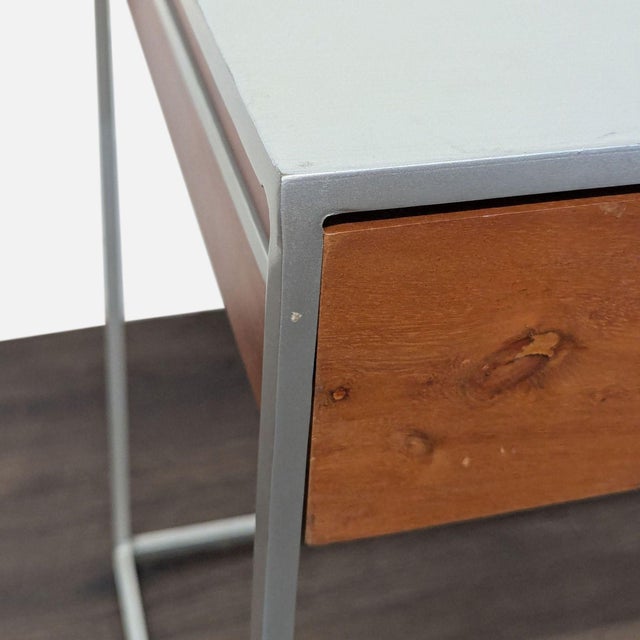 Wood Cb2 One Drawer End Table For Sale - Image 7 of 8