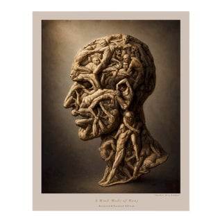 Atelier Aria Lumae Filippo Balbi 1854 Testa Anatomica Human Figure Composite Gallery Board Print For Sale