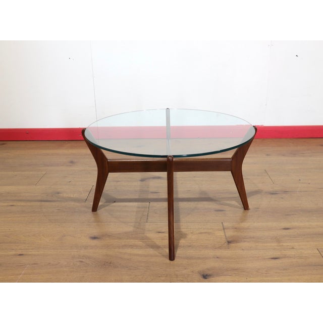 Mid Century Vintage Teak and Glass Coffee Table For Sale - Image 9 of 12