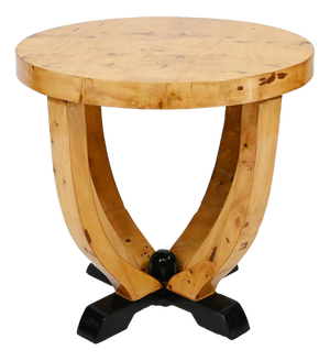 Art Deco Side Table in Satin Birch
