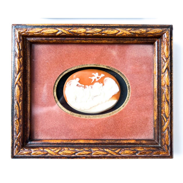 Wood Pair of Framed Classical Cameo Reliefs by Hal Kramer Co. – Neoclassical / Grandmillennial For Sale - Image 7 of 11