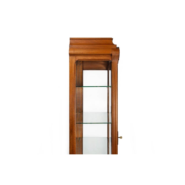 Art Nouveau Carved and Burl Walnut Display Cabinet Circa 1900 For Sale - Image 10 of 18