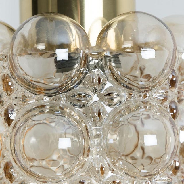 Amber Glass Pendant attributed to Helena Tynell for Glashütte Limburg, 1960s For Sale - Image 6 of 18