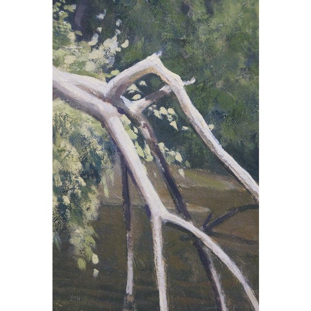 Lewis Bryden Green Meadow Bend Plein Air Landscape Oil Painting 38" For Sale - Image 11 of 14