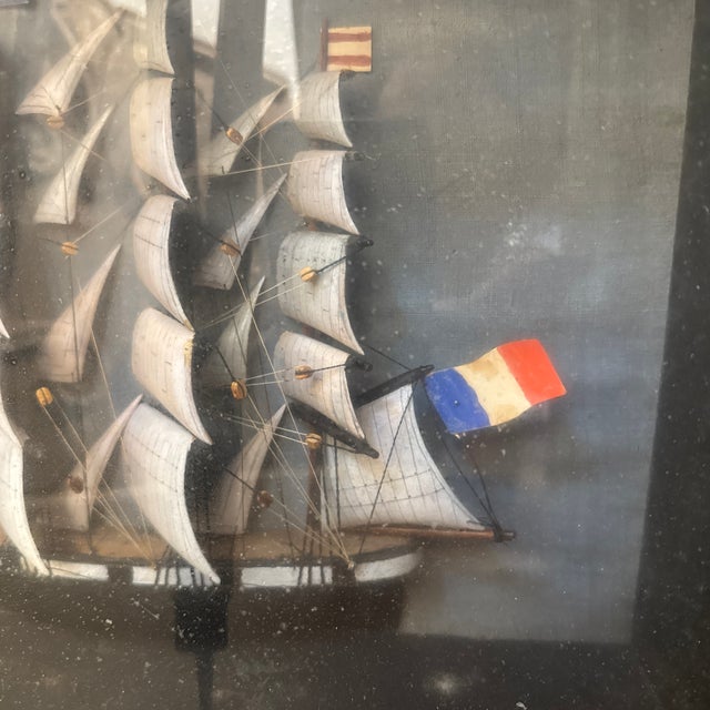 French French Ship Diorama For Sale - Image 3 of 4